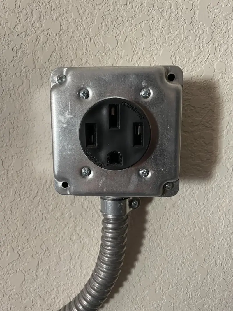 NEMA 14-50 outlet installed for Electrical Panel Upgrade in El Granada